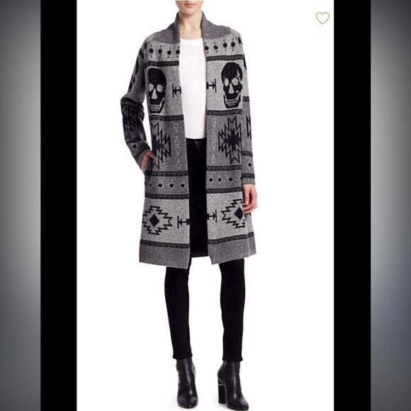 New Skull Cashmere Willa Wool & Cashmere Cardigan Large - Picture 13 of 13